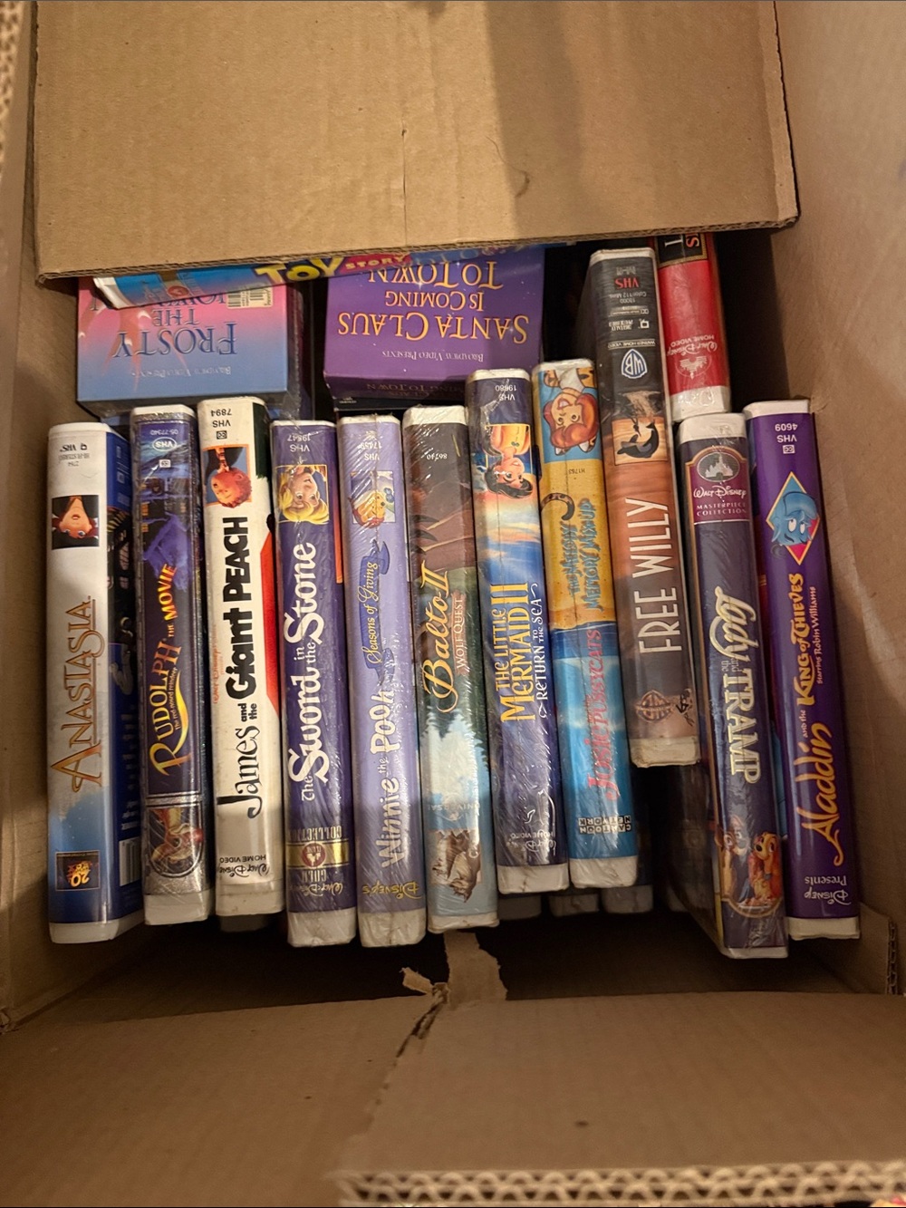 HUGE box of vhs tapes